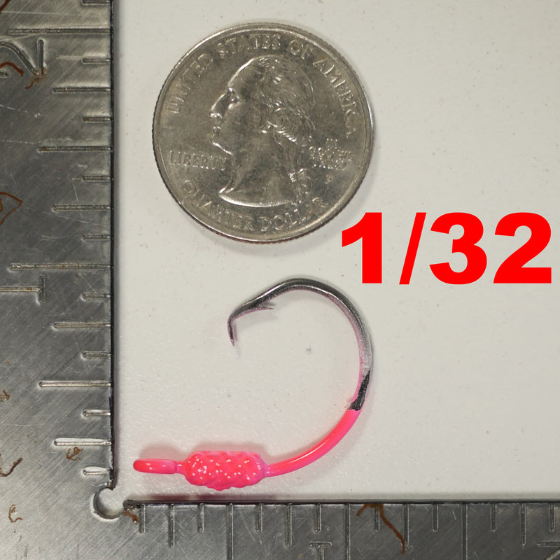 4.0 weighted hook red 4/0 & 5/0 PINK