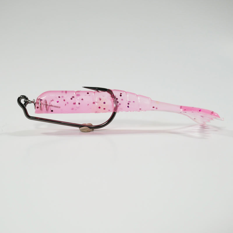 2/0 RIGGING KIT (qty 5) + AATB / Esky 3" Soft Plastic Shrimp (qty 25) - PINK