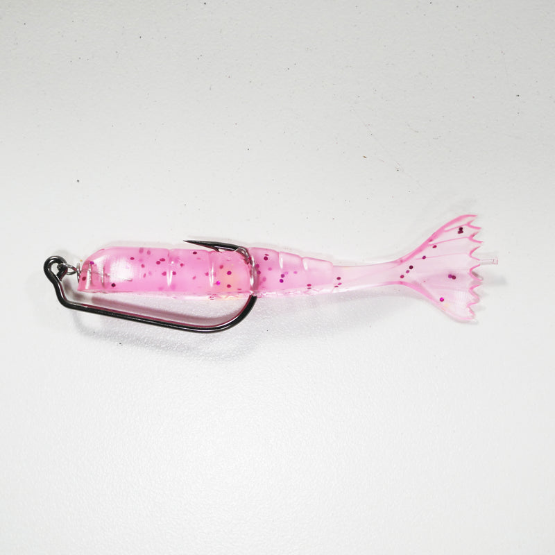 2/0 RIGGING KIT (qty 5) + AATB / Esky 3" Soft Plastic Shrimp (qty 25) - PINK