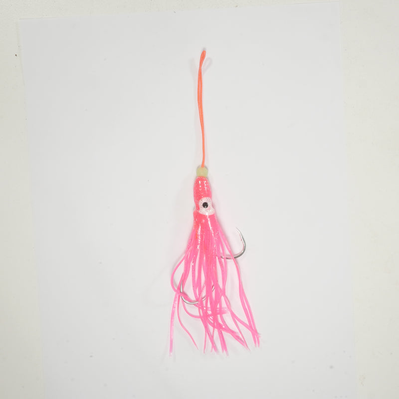 Squid Dual Vertical Jig Assist Hooks - (Pink, Orange, Glow) BUY MORE AND SAVE