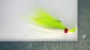 3 Pack - 1/4 oz Bucktail Jig - Cobra Jighead 2X Strong Mustad Hook (Brown, White, Pink, Chartreuse, Light Brown)