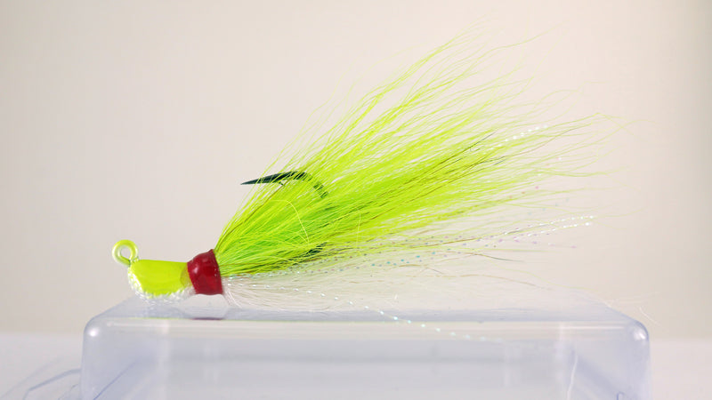 5 Pack - 1/4 oz Bucktail Jig - Cobra Jighead 2X Strong Mustad Hook (Br – All  About The Bait