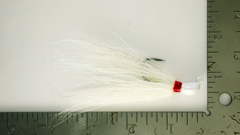 Sample Pack (2 or 4 each color) - 1/2 oz Bucktail Jig - Cobra Jighead 2X Strong Mustad Hook (White, Pink, Chartreuse)