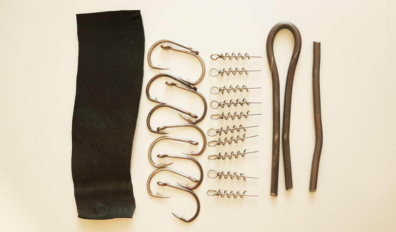 (COMBO) 9" Paddletail Rigging Kit +9" Paddletail PEARL & BLACK/PEARL.  3, 5, or 10 pack.  FREE SHIPPING