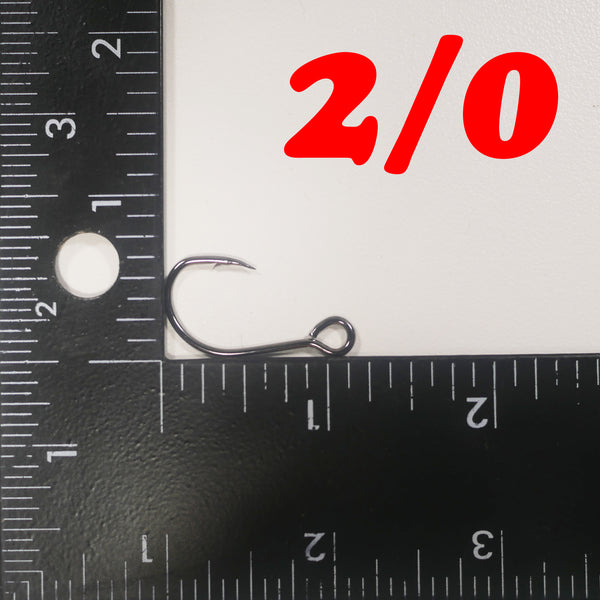 2/0 Inline Hooks for Treble Hook Replacement