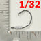 MIXED WEIGHT (1/32, 1/16, 1/8 OZ). - 4/0 Weighted Circle Hook Jig - FREE SHIPPING