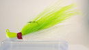 Sample Pack (2 or 4 each color) - 3/4 oz Bucktail Jig - Cobra Jighead 2X Strong Mustad Hook (White, Brown, Pink, Chartreuse)