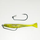 4/0 HEAVY DUTY RIGGING KIT (Qty 5) SHMINNOW (Shrimp/Minnow) 4" Soft Plastic Shrimp/Fluke (Qty 20) - WATERMELON