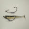 BLACK BACK GOLD/COMBO - 3" Paddletail Soft Plastic GLASS MINNOW/Shad (qty 40) + WEIGHTED HOOK (qty 5) COMBO PACK.  FREE SHIPPING.
