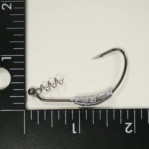 (2.5G) Weighted Swim Bait Hook w/ Corkscrew Retainer.  5, 10, or 25 Pack.  FREE SHIPPING