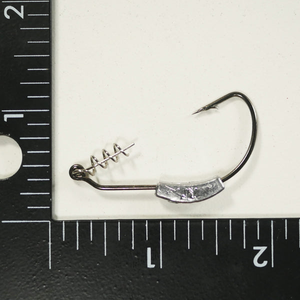 (2G) Weighted Swim Bait Hook w/ Corkscrew Retainer.  5, 10, or 25 Pack.  FREE SHIPPING