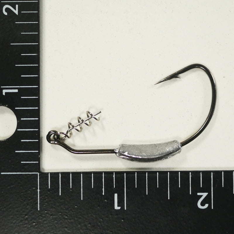 3G) Weighted Swim Bait Hook w/ Corkscrew Retainer. 5, 10, or 25 Pack. – All  About The Bait