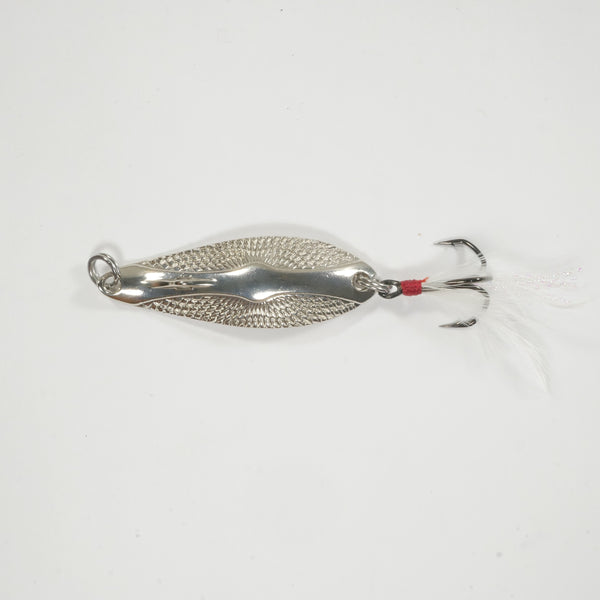 casting metal spoon fishing lure Wobble Spoon - SILVER