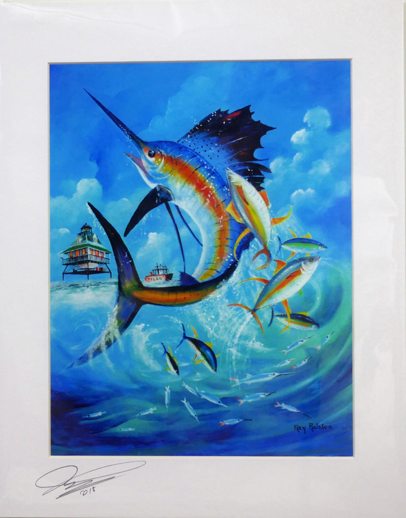 Ray Rolston Ray Rolston Canvas Print - Hemingway Billfish/Stilt House - FREE SHIPP ...