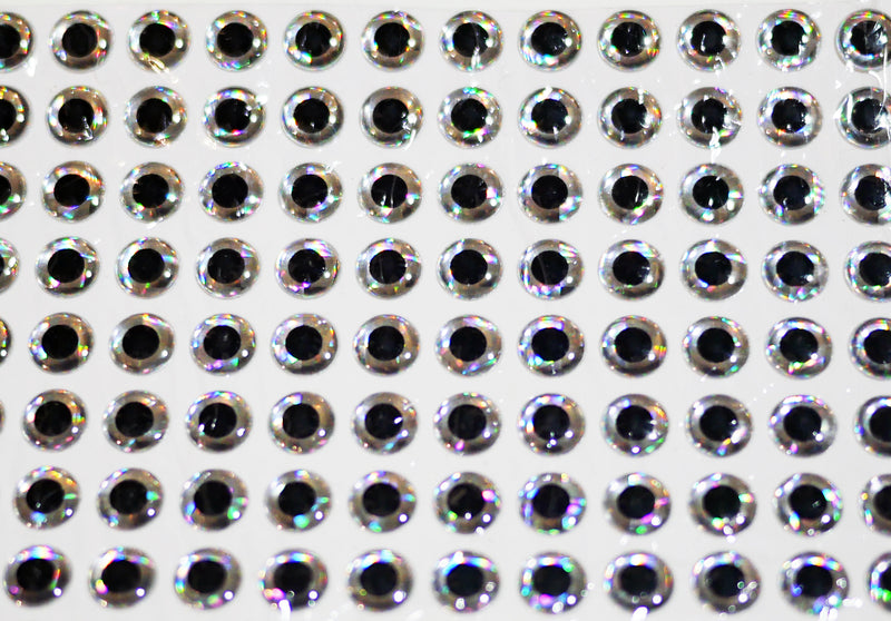3D Molded Fish Eyes - Silver - For AATB Jigheads - 3mm to 7mm 3D Molded Fish Eyes - Silver - For AATB Jigheads - 3mm to 7mm