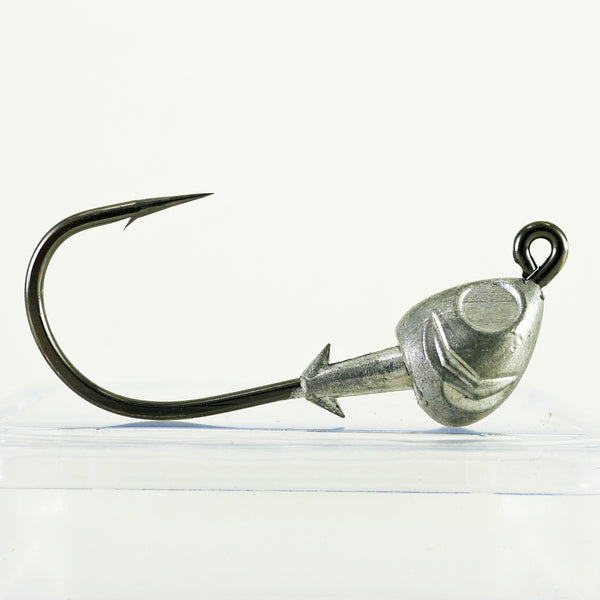 AATB Custom FISH HEAD Jigheads - 1/2 oz - 4/0 Mustad 2X Heavy Duty Hook - 5, 10, or 25 pack.  FREE SHIPPING.