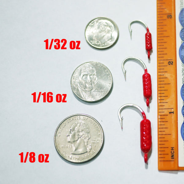 Yellowtail Snapper Weighted Circle Hook Jig - 5/0 Hook - 1/8 oz - 25 Pack