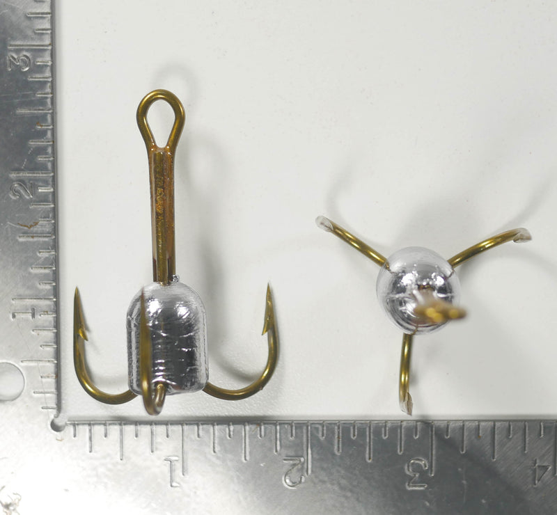 Treble Hooks Size 10 6 Pack Weighted Treble Hooks 10/0 For Snagging Spoonbill, Gator, Catfish Weighted Treble Hooks For Snagging Treble Hooks Size 10 6 Pack Weighted Treble Hooks 10/0 For Snagging Spoonbill, Gator, Catfish Weighted Treble Hooks For Snagging