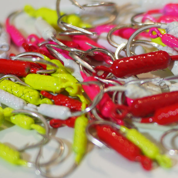 MIXED COLOR - 75 ct. (5 of each size/color) - Yellowtail Snapper Drift Jig - FREE SHIPPING