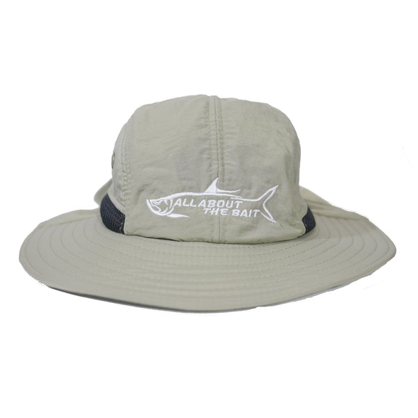 AATB LOGO - Fishing Boonie Hat With Neck Flap - Desert Tan - One Size Fits Most - Free Shipping
